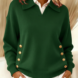 Viktoria | Polo Collar Button Sweater