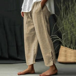 Solveig – Pohodlné kalhoty Artisan, barva: khaki