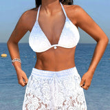 Lena – Elegantní jednobarevné bikiny s krajkou