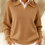 Viktoria | Polo Collar Button Sweater