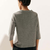 Linen Round Soft-Fold Collar Top ANAIS