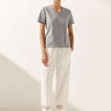 Stretch-Knit Bamboo Classic Basic Tee BELLE