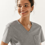 Stretch-Knit Bamboo Classic Basic Tee BELLE