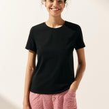 Stretch-Knit Bamboo Classic Basic Tee BELLE