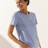 Stretch-Knit Bamboo Classic Basic Tee BELLE