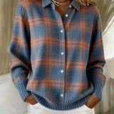 Dora | Checked Knit Cardigan