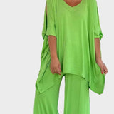 Zelora - Casual chic set, barva: zelená