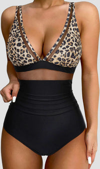 Maclair & Co. - Női Szexi Hálós Hasleszorító Fürdőruha Push Up Magas Derék Bikini Szett