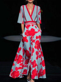 Mathilda | Elegantní maxi komplet – midi šaty v plážovém glamour stylu