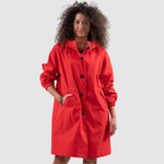 Lucie - Moderní nepromokavá oversize bunda, barva: červená
