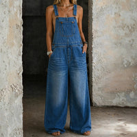 Harper - Elastic Waist Denim Jumpsuit