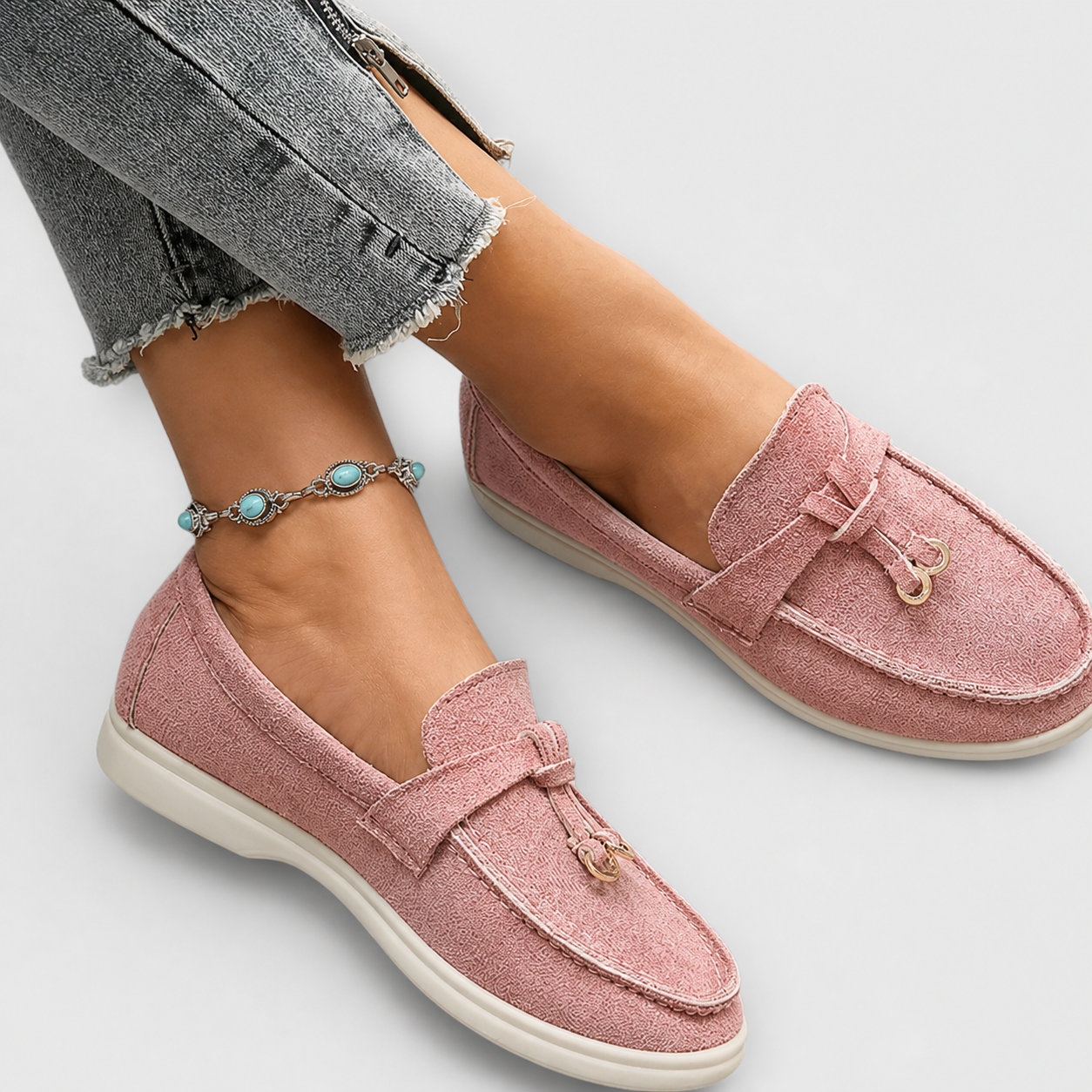 Josefine – Elegantní loafers, barva: růžová
