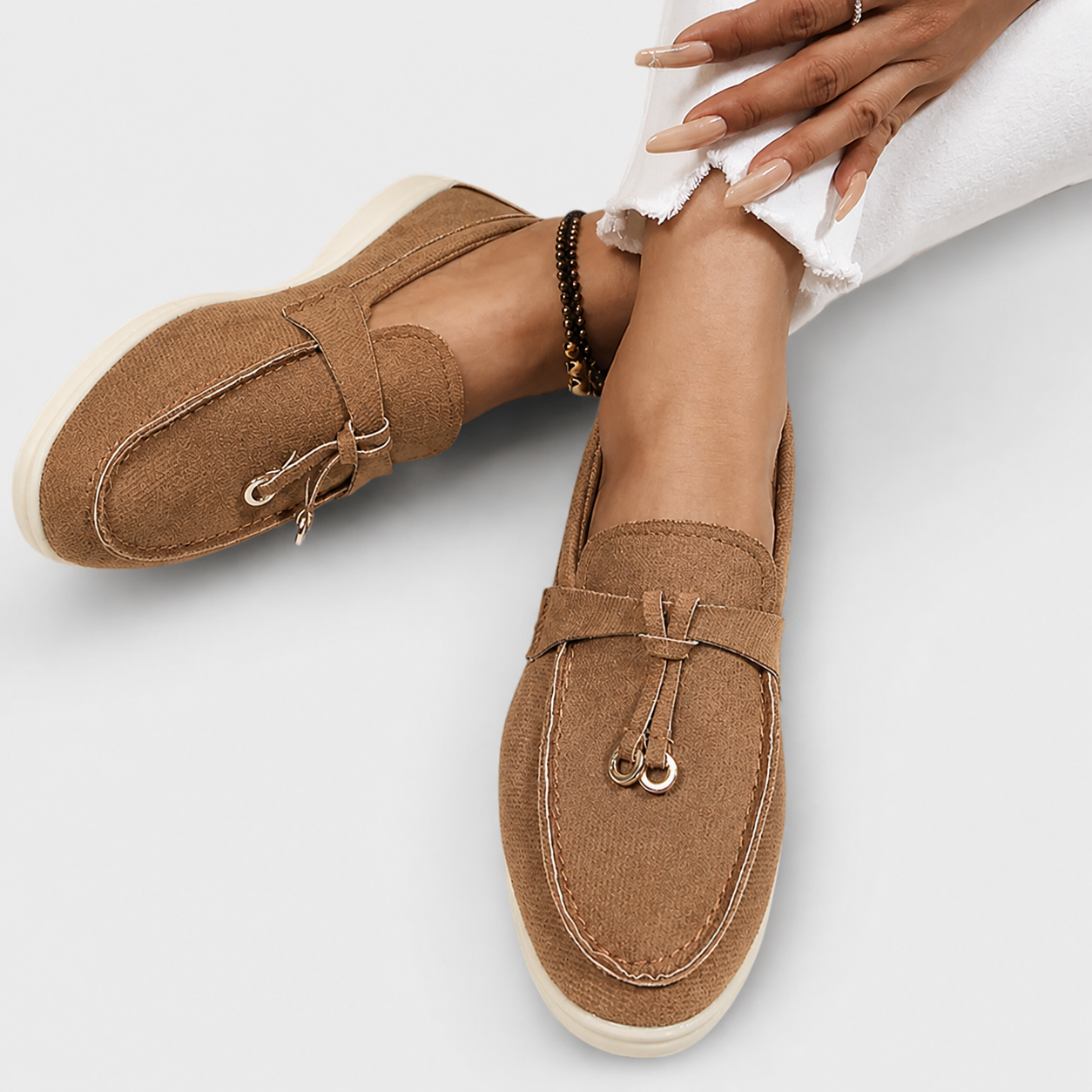 Josefine – Elegantní loafers, barva: hnědá