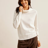 Merino Wool Cowl Neck Sweater