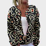 Gabriela – Podzimní květinový cardigan