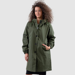 Lucie - Moderní nepromokavá oversize bunda, barva: khaki zelená