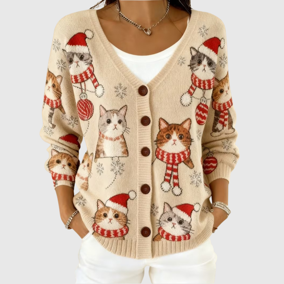 Charlotte – Pohodlný pletený cardigan s knoflíky