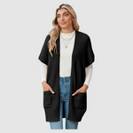 Jasmína - Lehký pletený cardigan, barva: černá