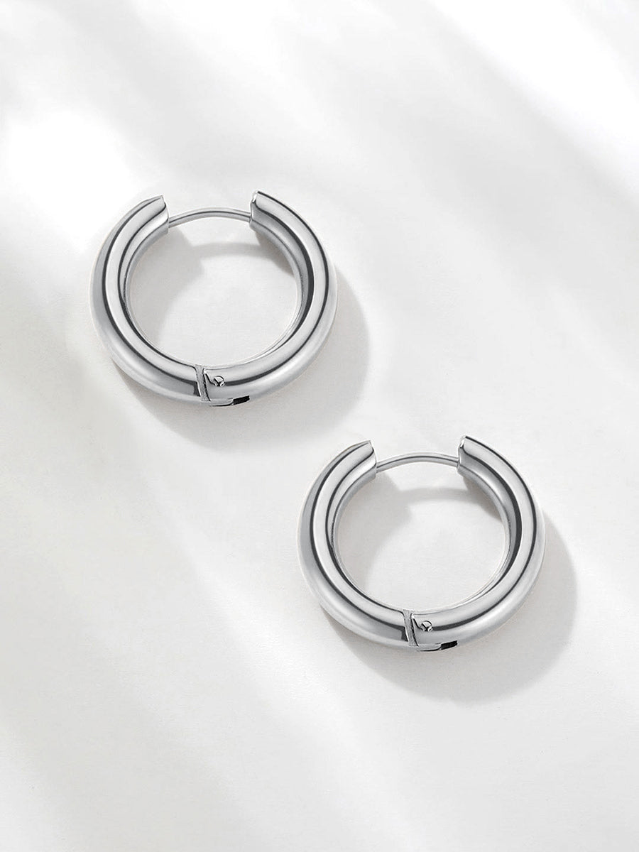 Střední řetízkové náušnice 24mm s třpytkami