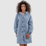 Lucie - Moderní nepromokavá oversize bunda, barva: pudrově modrá