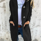 Giselle – Dlouhý cardigan, barva: černá