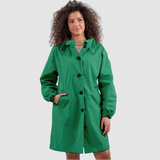 Lucie - Moderní nepromokavá oversize bunda, barva: smaragdově zelená