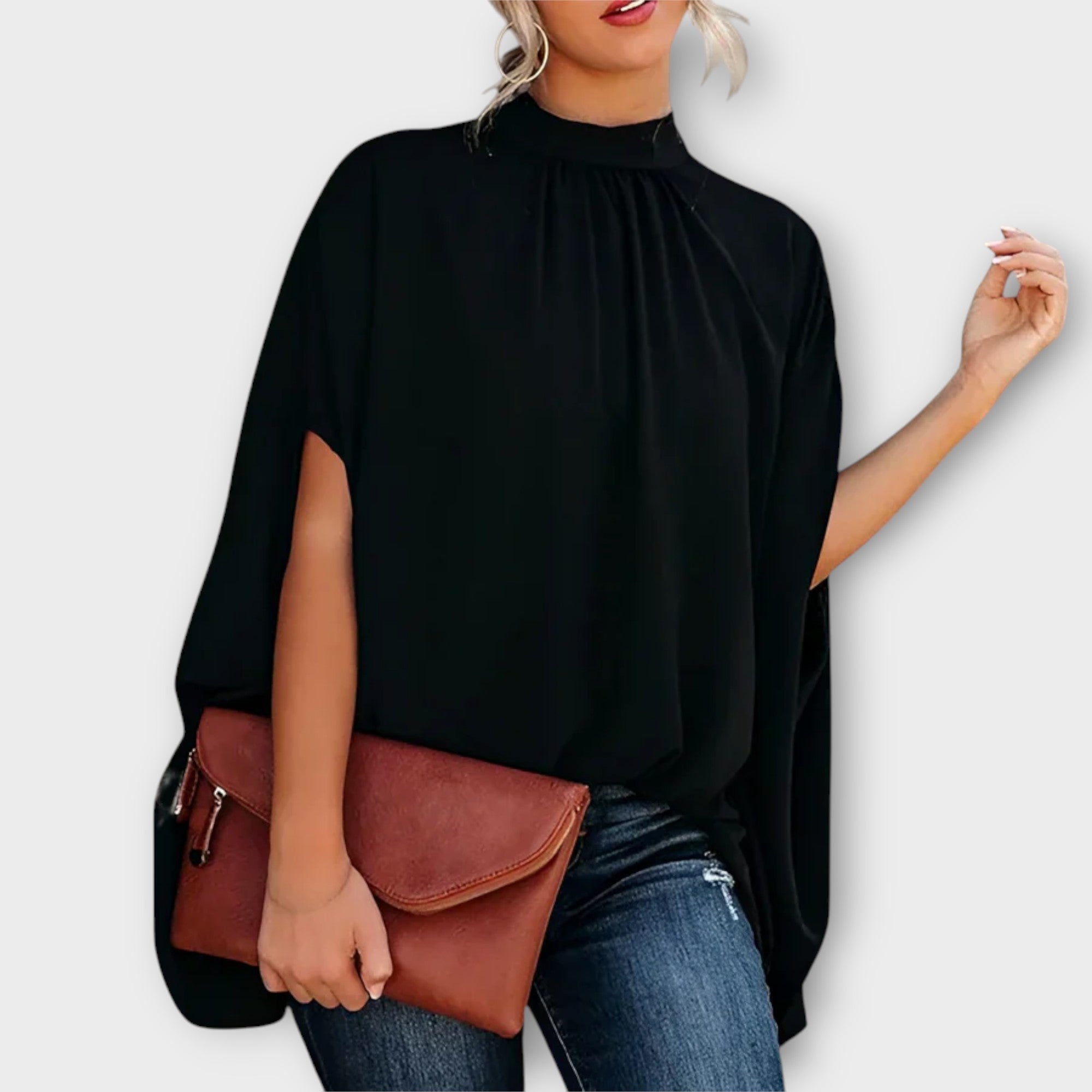 Saara – Elegantní a všestranný dámský top, barva: černá