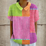 Zara - Színes Patchwork Blúz