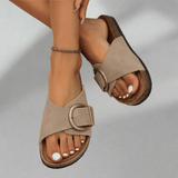 Luise – Lehké nazouvací sandály, barva: khaki