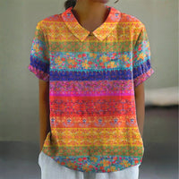 Mila - Floral Striped Blouse