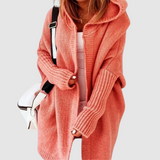 Anežka - Pohodlný pletený cardigan, barva: oranžová