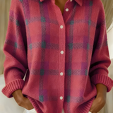 Dora | Checked Knit Cardigan