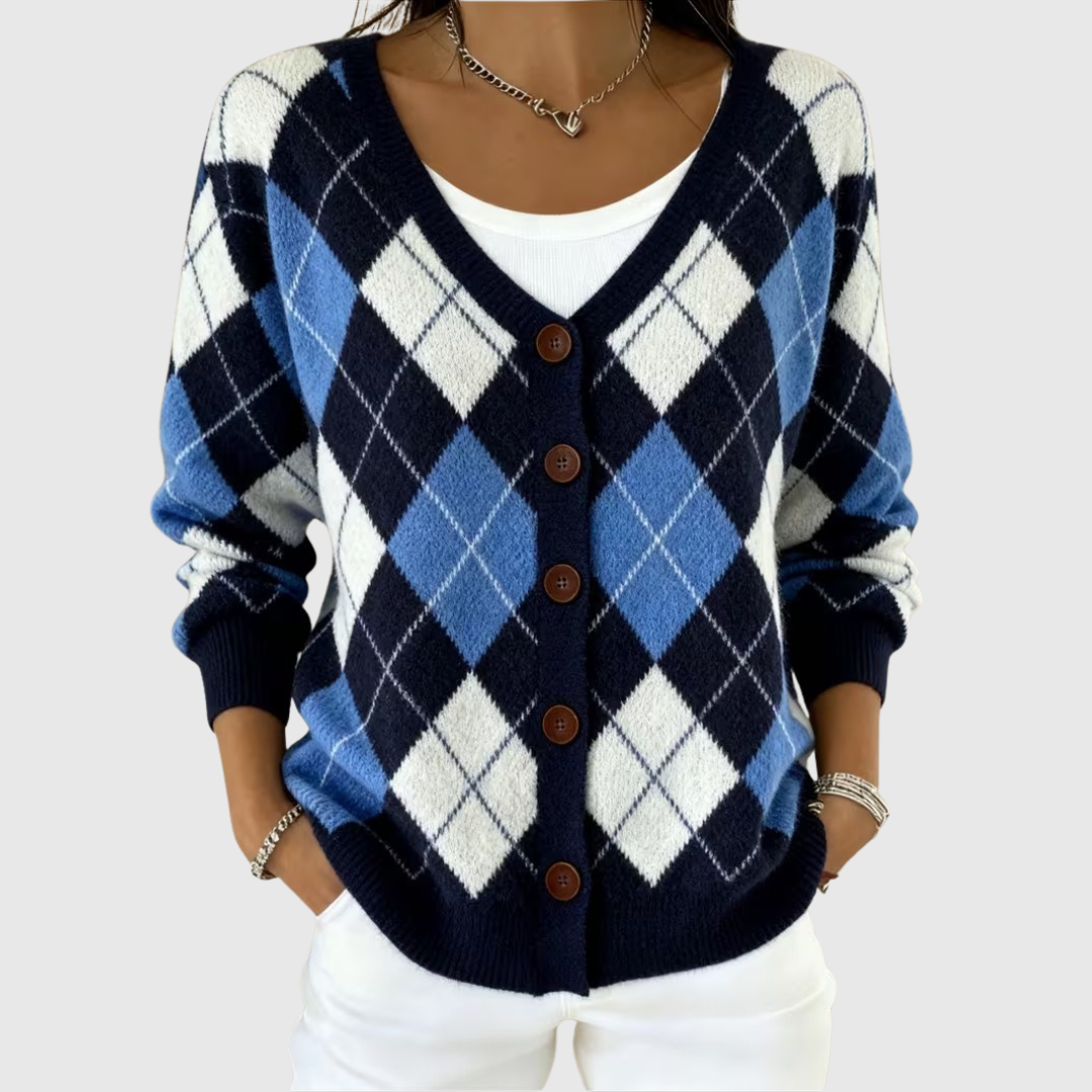 Frieda – Pohodlný pletený cardigan s knoflíky