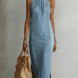 Julia – Retro csipkés farmerruha