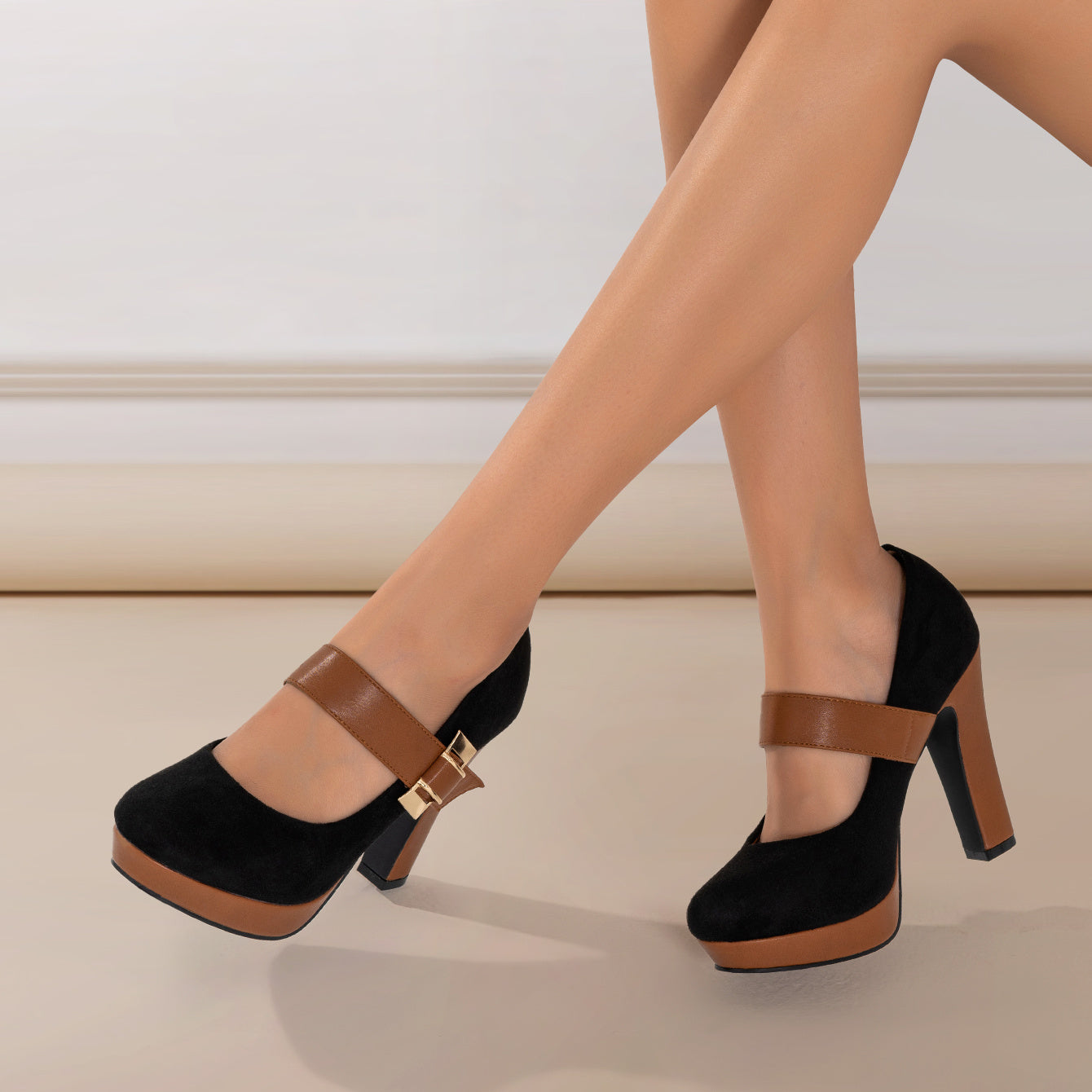 Katharina – Elegantní boty s pohodlným podpatkem, barva: černá