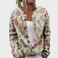 Lara - Podzimní květinový cardigan