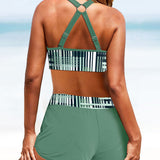 Magdalena – Pruhované bikiny s vysokým pasem