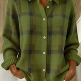 Dora | Checked Knit Cardigan