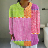 Megan – Játékos patchwork blúz