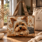 Kézzel készített steppelt táska – Aranyos yorkshire terrier