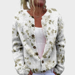 Unelma - Podzimní květinový cardigan