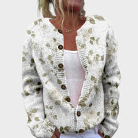 Unelma - Podzimní květinový cardigan