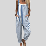 Blue-White Striped Dungarees