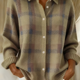 Dora | Checked Knit Cardigan
