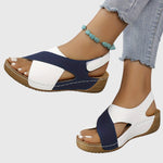 Paula – Ergonomické pohodlné sandály, barva: modrá