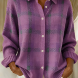 Dora | Checked Knit Cardigan