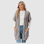 Jasmína - Lehký pletený cardigan, barva: světle šedá