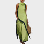 Leonora - elegantní a dokonalý len, barva: zelená