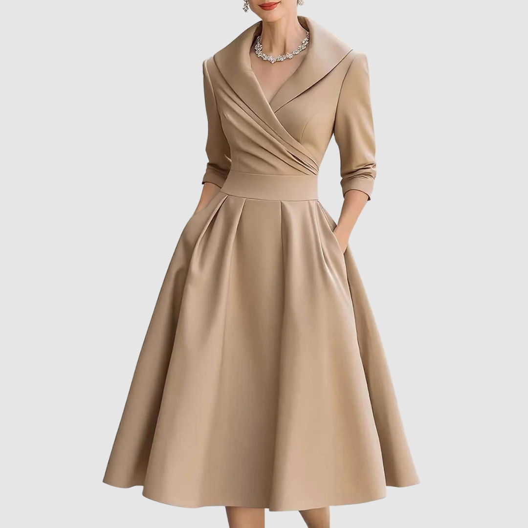 Adéla – Midi šaty, barva: khaki