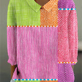 Megan – Játékos patchwork blúz